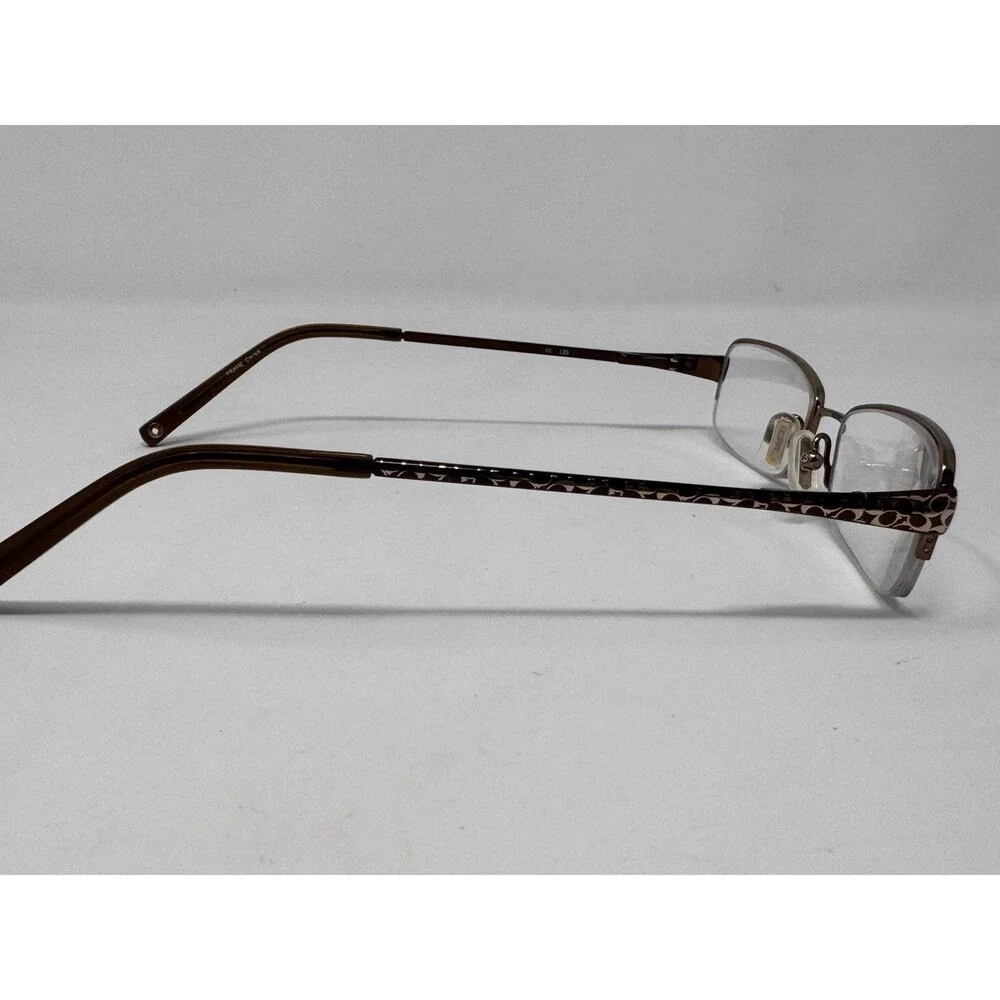 Coach Moira 1010 Eyeglass Frames Only 50-16-135 Metallic Half Rim Authentic